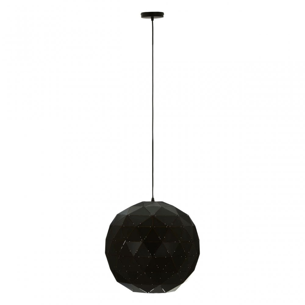 Geoi Medium Black Pendant Light Black