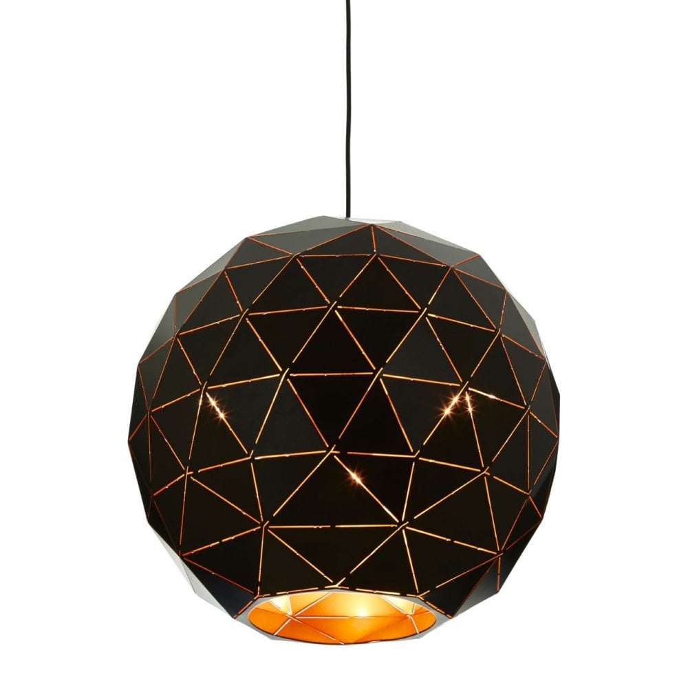 Geoi Medium Black Pendant Light Black