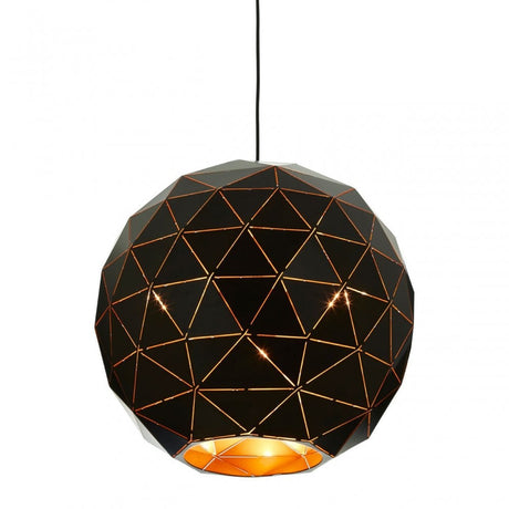 Geoi Medium Black Pendant Light Black