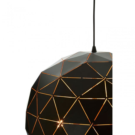 Geoi Medium Black Pendant Light Black