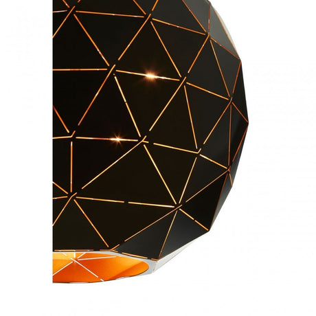 Geoi Medium Black Pendant Light Black