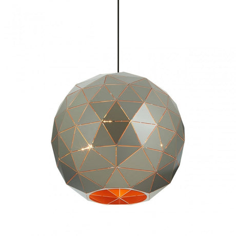 Geoi Medium Silver Finish Pendant Light Silver