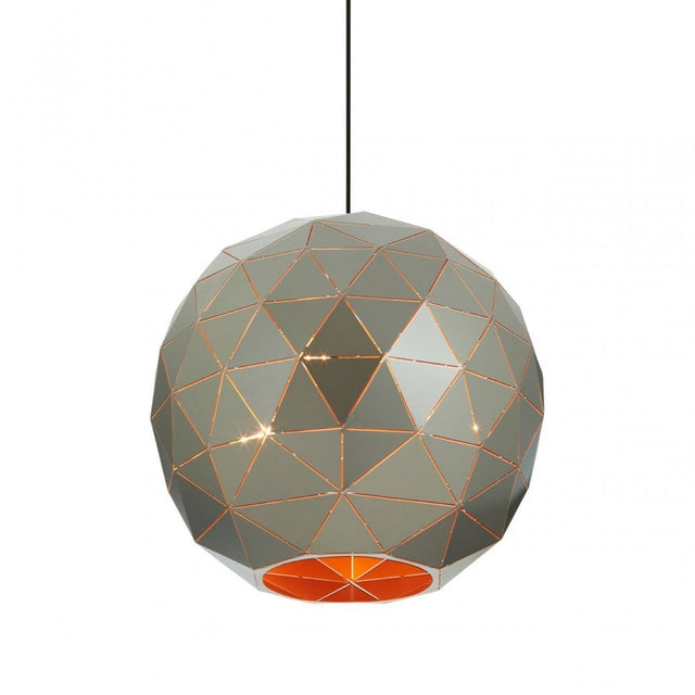 Geoi Medium Silver Finish Pendant Light Silver