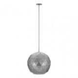 Geoi Medium Silver Finish Pendant Light Silver