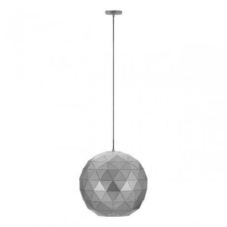 Geoi Medium Silver Finish Pendant Light Silver