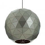 Geoi Medium Silver Finish Pendant Light Silver