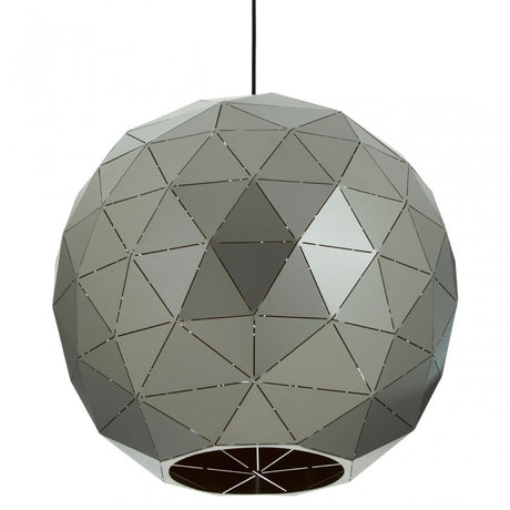 Geoi Medium Silver Finish Pendant Light Silver