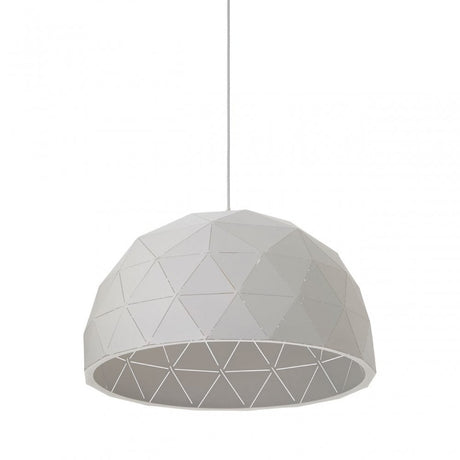 Geoi Medium White Dome Pendant Light White