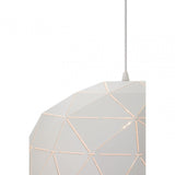 Geoi Medium White Dome Pendant Light White