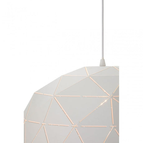 Geoi Medium White Dome Pendant Light White