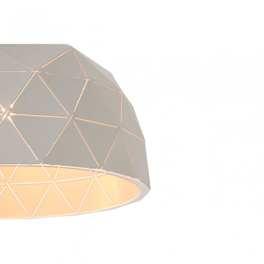 Geoi Medium White Dome Pendant Light White