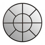 Descartes Round Wall Mirror Black