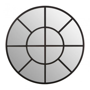 Descartes Round Wall Mirror Black