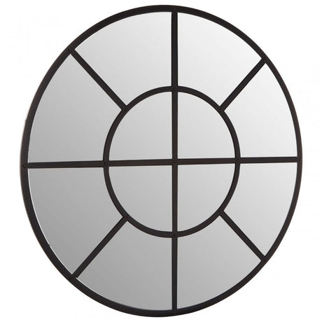 Descartes Round Wall Mirror Black