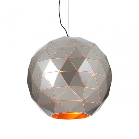 Geoi Large Silver Finish Pendant Light Silver