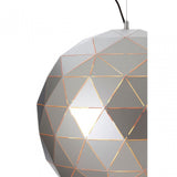 Geoi Large Silver Finish Pendant Light Silver