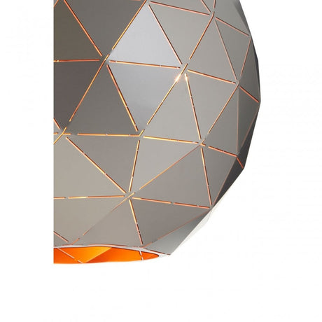 Geoi Large Silver Finish Pendant Light Silver