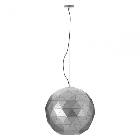 Geoi Large Silver Finish Pendant Light Silver