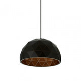 Mateo Small Black Dome Pendant Light Black