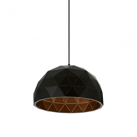 Mateo Small Black Dome Pendant Light Black