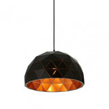 Mateo Small Black Dome Pendant Light Black
