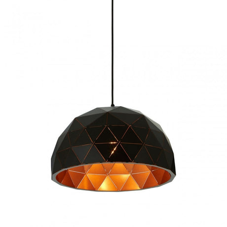 Mateo Small Black Dome Pendant Light Black