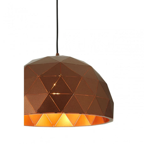 Mateo Small Coffee Dome Pendant Light Brown