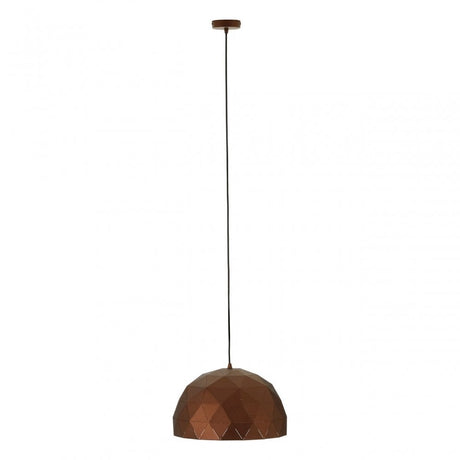 Mateo Small Coffee Dome Pendant Light Brown