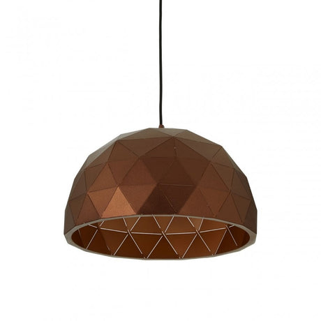 Mateo Small Coffee Dome Pendant Light Brown