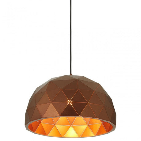 Mateo Small Coffee Dome Pendant Light Brown