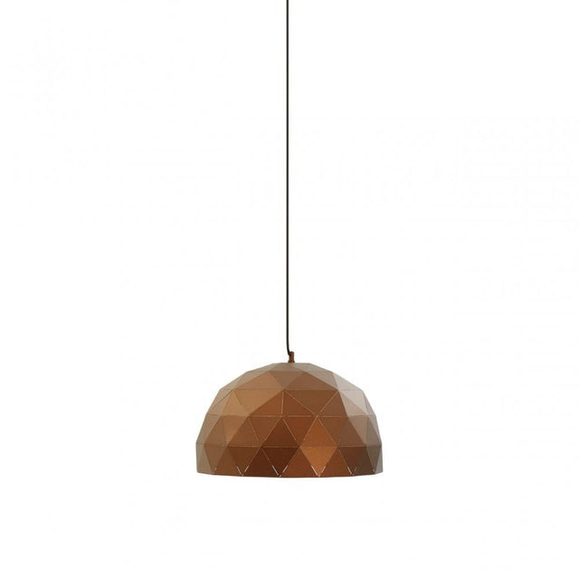 Geoi Medium Coffee Dome Pendant Light Copper