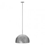 Geoi Medium Silver Dome Pendant Light Brown
