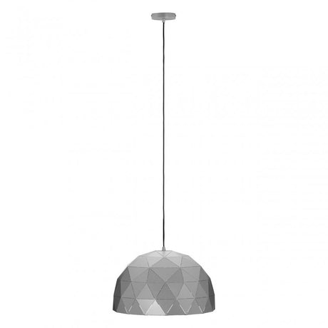 Geoi Medium Silver Dome Pendant Light Brown