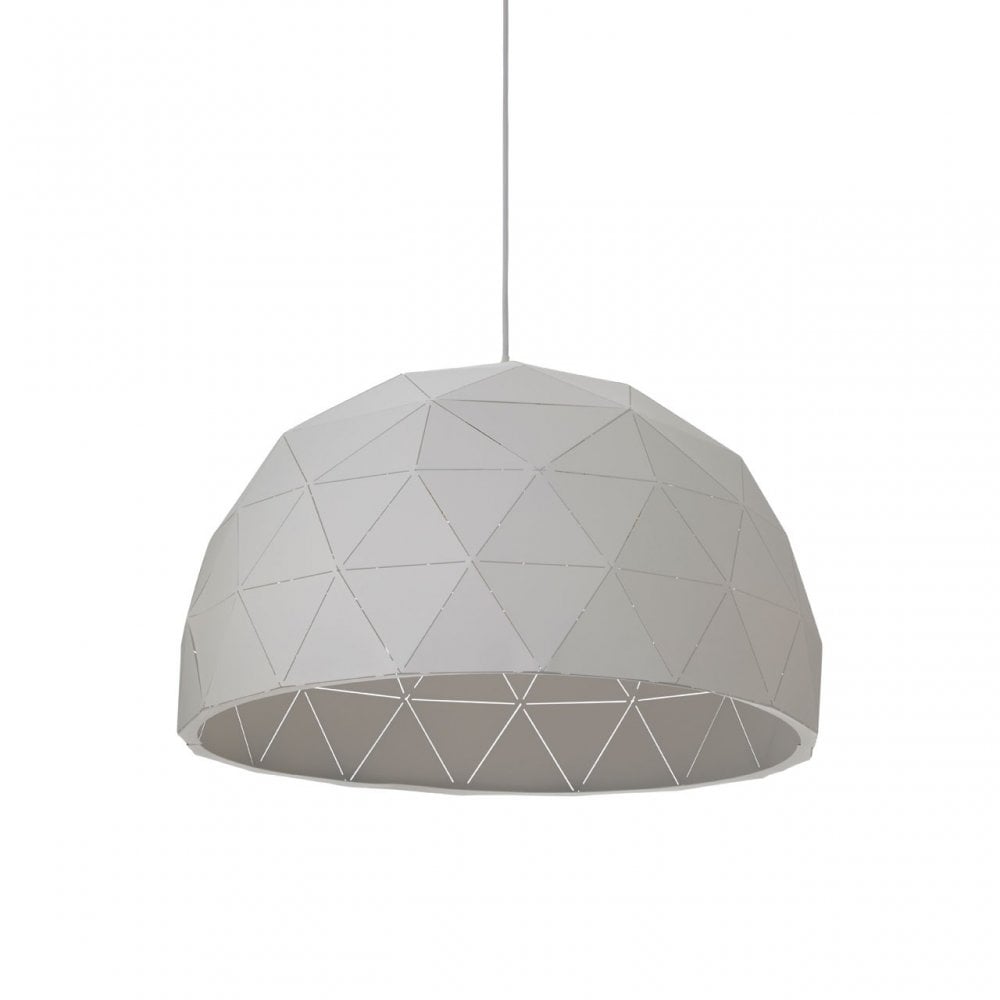 Geoi Large White Dome Pendant Light White