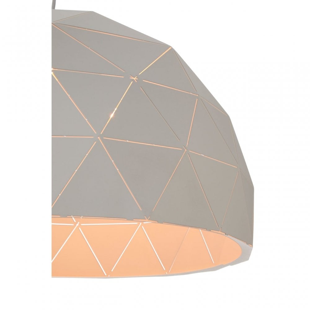 Geoi Large White Dome Pendant Light White