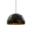 Geoi Large Black Dome Pendant Light Black