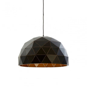 Geoi Large Black Dome Pendant Light Black