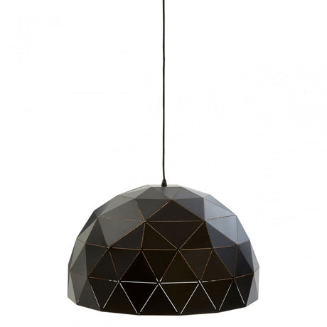 Geoi Large Black Dome Pendant Light Black