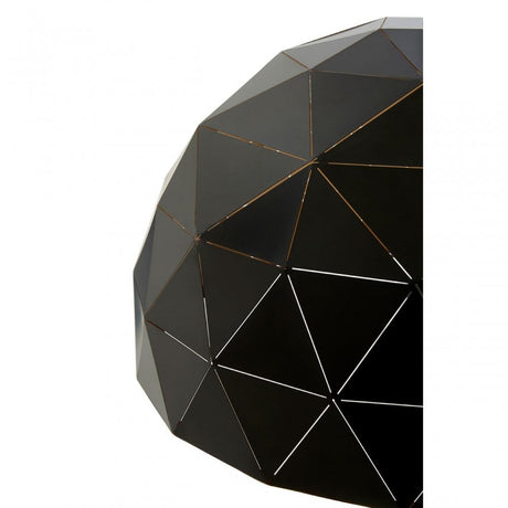 Geoi Large Black Dome Pendant Light Black