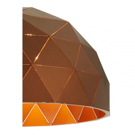 Geoi Large Coffee Dome Pendant Light Brown