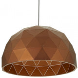 Geoi Large Coffee Dome Pendant Light Brown