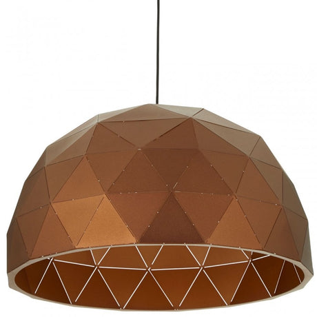 Geoi Large Coffee Dome Pendant Light Brown