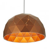 Geoi Large Coffee Dome Pendant Light Brown