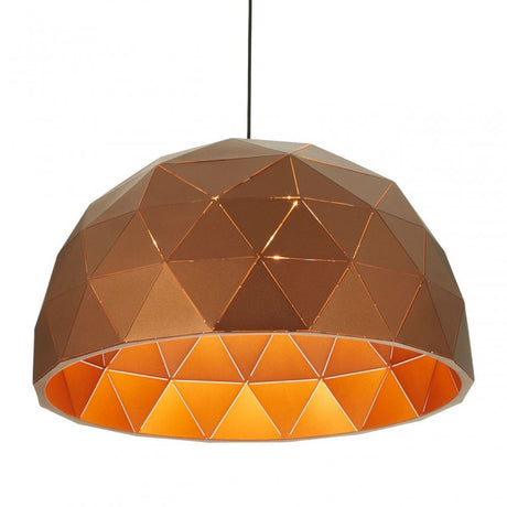 Geoi Large Coffee Dome Pendant Light Brown