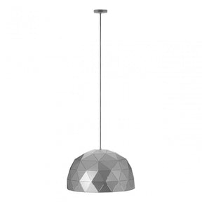 Geoi Large Silver Dome Pendant Light Silver