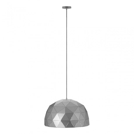 Geoi Large Silver Dome Pendant Light Silver