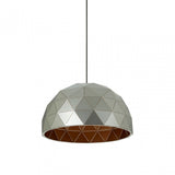 Geoi Large Silver Dome Pendant Light Silver