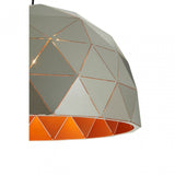 Geoi Large Silver Dome Pendant Light Silver