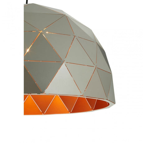 Geoi Large Silver Dome Pendant Light Silver