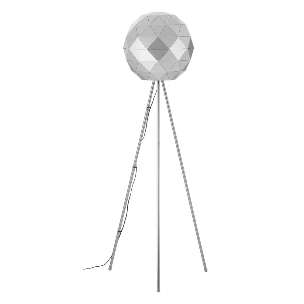 Geoi Silver Finish Floor Lamp Silver